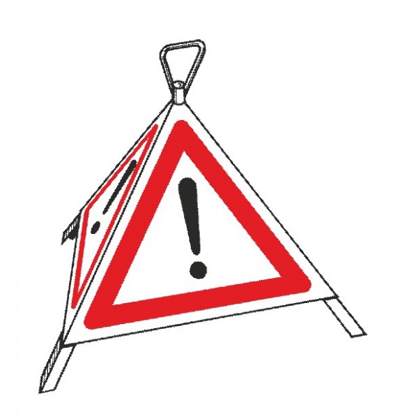 Triopan Faltsignal vollreflektierend, alle 3 Seiten gleich