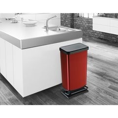 Tretabfalleimer PASO, Volumen 40 l, BxHxT 353 x 676 x 295 mm, carbon.