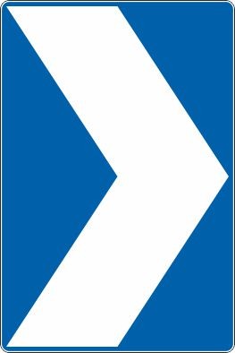 Leitwinkel nur für Auffahrtsrampe blau/weiß | Alform Ausführung