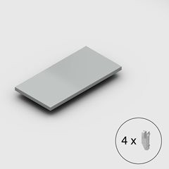 Fachboden für Lager-Steckregal, Breite 1000 mm, verzinkt, Tiefe 500 mm.