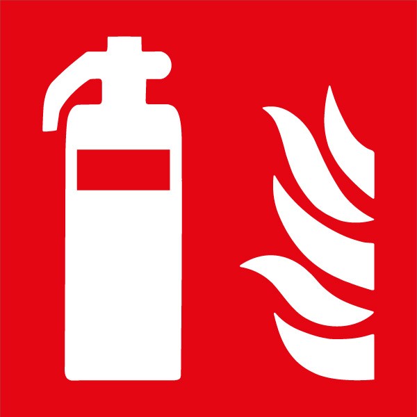 Hinweis-Aufkleber Feuerlöscher 200x200mm