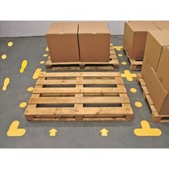 PVC-Bodenmarkierungen, Typ L, VE 50 Stk, LxB 200 x 200 mm.