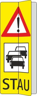 Klapptafel Vorankündigung Stau" | Alform Verkehrszeichen"