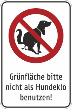 Hundeverbotstafel 470x630mm Ausführung flach Typ 1