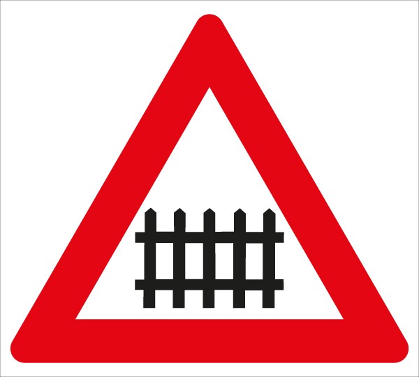 §50/6a Bahnübergang mit Schranken | flaches Verkehrszeichen