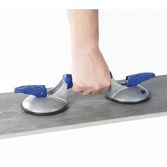Saugheber VERIBOR®, 2-Kopf-Alu-Körper, Tragfähigkeit 50 kg, Scheiben-Ø 120 mm.