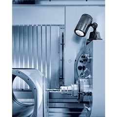 Maschinenleuchte, 24 V, Aluminium eloxiert, schwarz, Flood mit 40°-Abstrahlwinkel.