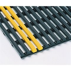 Anti-Rutschmatte, Recycling-PVC, pro lfd. m, Breite 600 mm, schwarz/gelb.