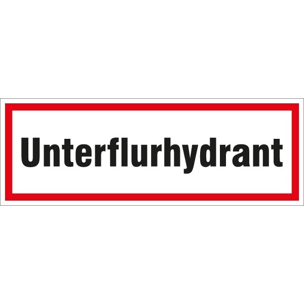 Hinweisschild Unterflurhydrant 297x105/1.5mm