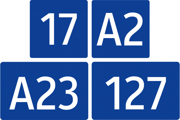 §53/19 Bundesstraße mit Vorrang flach Scotchlite Typ1 | Flach