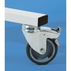 Mobile Drehtafel, doppelseitig, Stahlblech, emailliert, BxH 2200 x 1200 mm.