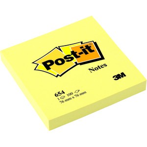 Haftnotiz, 76 x 76 mm, gelb, 100 Blatt