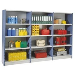 Regal-Schrank-System mit Rück- und Seitenwänden, Regalhöhe 1960 mm, Anbauregal B
