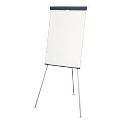 Flipchart, dreibeinig, Höhe 1860 mm, ohne Papierhalter, weiß.