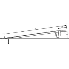 Überfahrbrücke, mobil, Tragfähigkeit 600 kg, Überfahrlänge 1800 mm.