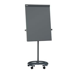 Flipchart, Rundfuß, Tafelhöhe 1000 mm, anthrazit.