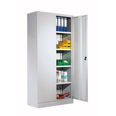 Universalschrank mit Flügeltüren und 4 Fachböden, HxBxT 1950 x 915 x 421 mm, Korpus und Türen lichtg
