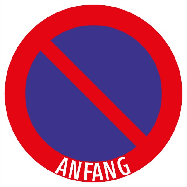 §52/13a Parken verboten Anfang | flaches Verkehrszeichen