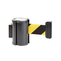 Gurtbandkassette, Bandauszug max. 3000 mm, Kassette schwarz, Band gelb / schwarz.