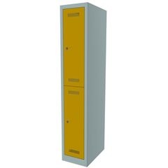 MonoBloc™ Garderobenschrank, doppelstöckig, Breite 322 mm, 1 Abteil, 2 Fächer, K