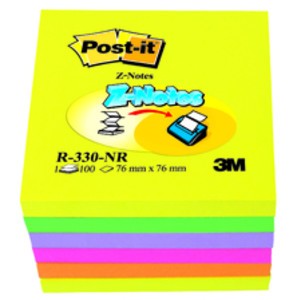 Haftnotiz Z-Notes, 76 x 76 mm, 6farbig sortiert, 100 Blatt