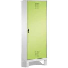 EVOLO Garderobenschrank, Tür über 2 Abteile, mit Füßen, 2 Abteile, 1 Tür, Abteil