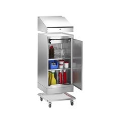 Edelstahl-Werkzeugschrank, mit 2 Fachböden, HxBxT 1000 x 500 x 500 mm.