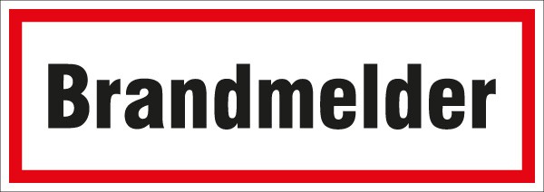 Hinweisschild Brandmelder 297x105/1.5mm