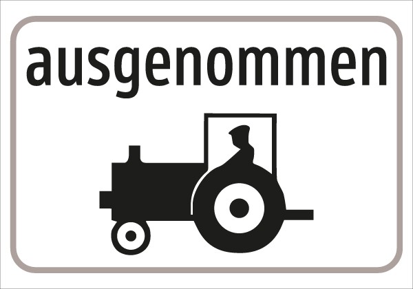 §54/5 Z.T. ausgenommen + Symbol Traktor