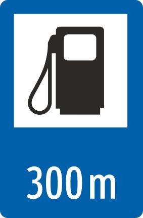 §53/6 Tankstelle | flaches Verkehrszeichen