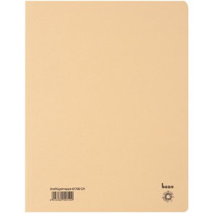 Einschlagmappe, Karton (RC), 3 Klappen, A4, für: 250 Blatt, chamois
