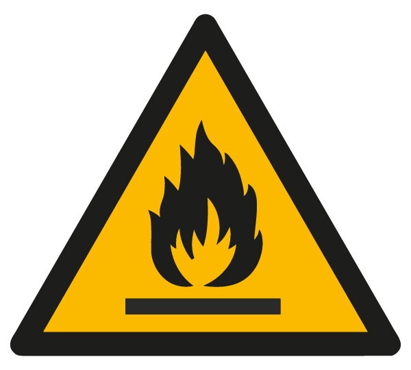 Warn-Aufkleber feuergefährlich s = 200mm