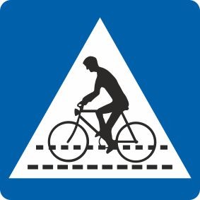 §53/2b Kennzeichnung einer Radfahrerüberfahrt |Alrond Verkehrszeichen