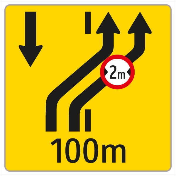 §53/16c Fahrstreifenanzeiger gelb  schwarz W4