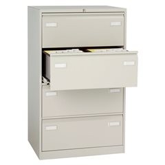 Hängeregistraturschrank LIGHT, 2-bahnig, 4 Schübe, DIN A4 quer, lichtgrau, ab 2