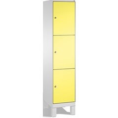 EVOLO Fächerschrank, mit Füßen, 1 Abteil, 3 Fächer, Abteilbreite 400 mm, lichtgr