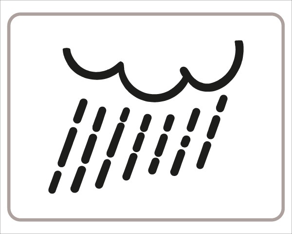 §54/5 Regen | flaches Verkehrszeichen
