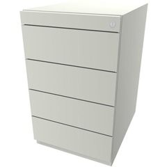 Standcontainer Note™, mit 4 Universalschubladen, Tiefe 565 mm, reinweiß.