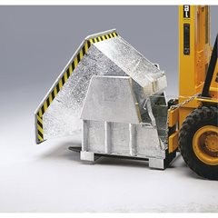 Kippbehälter, Standard-Bauhöhe, ohne Fahrwerk, Volumen 0,5 m³, feuerverzinkt.
