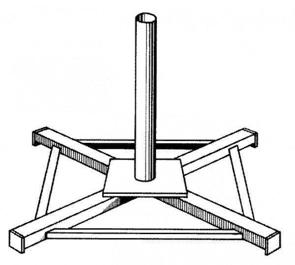 Ständerkreuz für Rohrsteher Type A/48 500/500mm