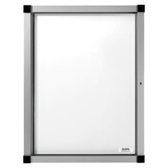 Schaukasten, Flügeltür, 9 (3 x 3) DIN-A4-Blätter, Metall-Rückwand.