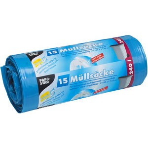 Müllsack, LDPE, 0,043 mm, 240 l, 125 x 100 cm, blau