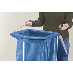 Müllsackständer mit 250 blauen Wertstoffsäcken, ProfiLine MSS XXXL, 3 x 120 l, HxBxT 1000 x 1330 x 4