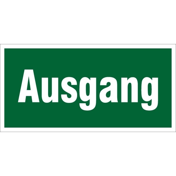 Ausgangsschild 200x100/1.5mm