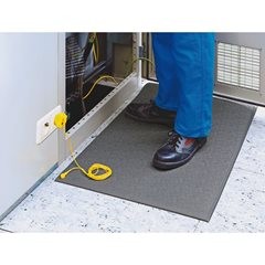 COBAstat Anti-Ermüdungsmatte, ableitend, mit Erdungskabel, Zuschnitt, Breite 900 mm, pro lfd. m.
