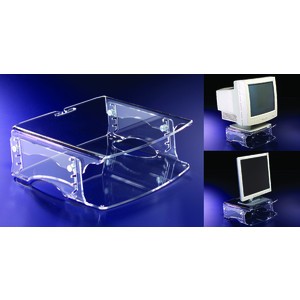 Monitorständer Q-riser 140, Platte: 37x30cm, Tragf.: 50kg, fl, tr