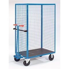 Etagenwagen, Längsseite offen, ohne Etagenböden, lichtblau.