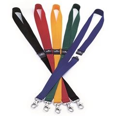 Textilbänder mit Karabinerhaken, Sicherheitsverschluss, VE 50 Stk, grün.