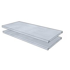 Fachboden für Universal-Steckregal, BxT 930 x 400 mm, VE 2 Stk.