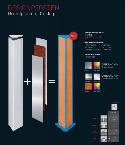 Designpfosten Vario AS-VP 31/1-4